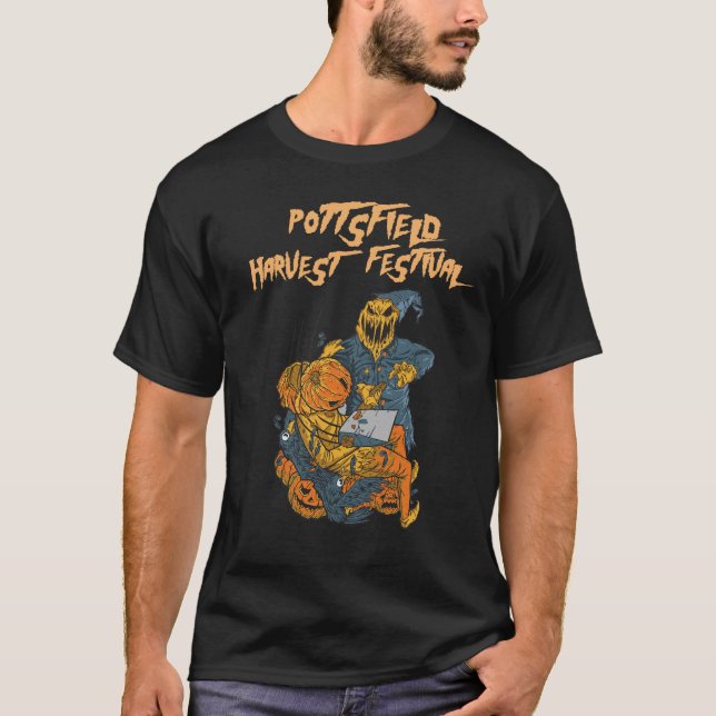 Pottsfield - Halloween vintage horror  T-Shirt (Front)