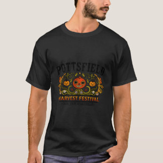 Pottsfield Harvest Festival Dark Spooky Pumpkin Ha T-Shirt