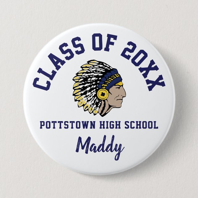 Pottstown High School Button Logo Custom (Front)