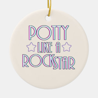 Potty Like a Rock Star Ceramic Tree Decoration