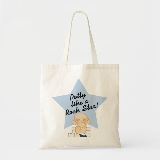 Potty Like A Rock Star Tote Bag (Front)
