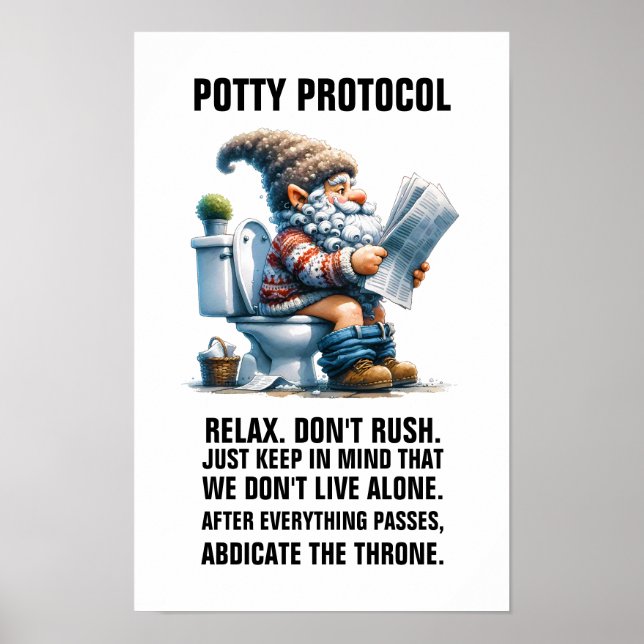POTTY PROTOCOL without frame  Poster (Front)