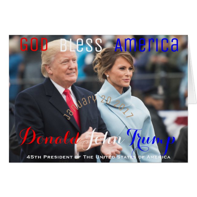POTUS Donald Trump First Lady Melania Trump USA (Front Horizontal)