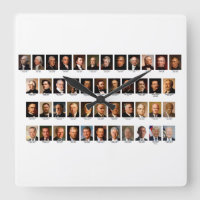 POTUS Portraits Wall Clock