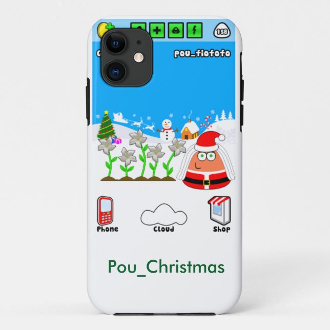 Pou_Christmas Case-Mate iPhone Case (Back)