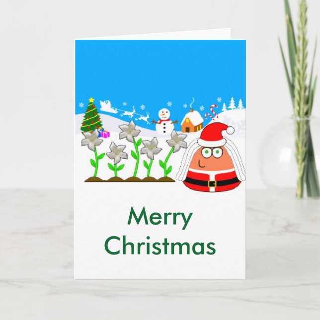 Pou_Christmas Holiday Card (Front)
