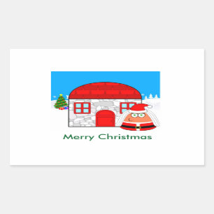 Pou_Christmas Rectangular Sticker