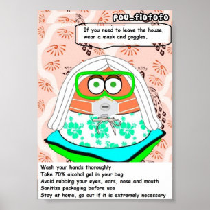 Pou_Fiofofo Coronavirus Protection tips Poster