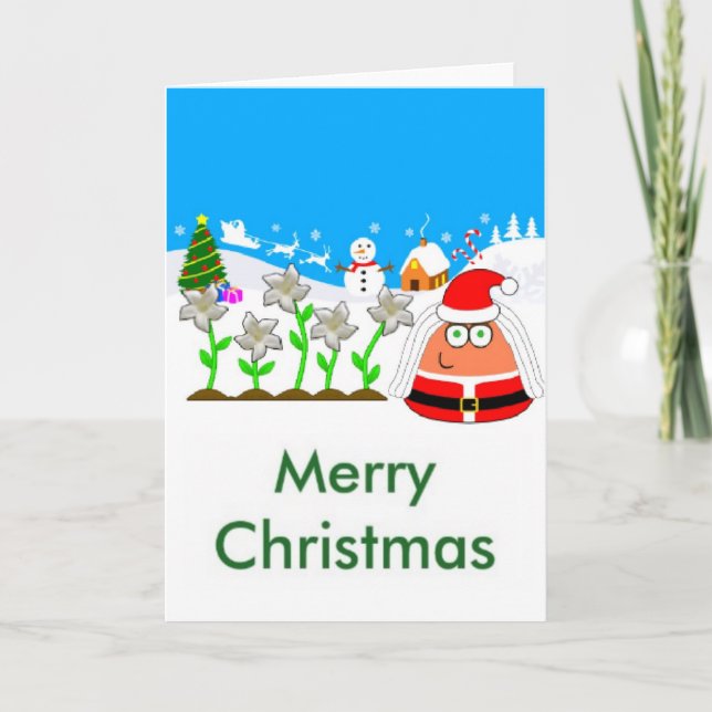 Pou Pou Christmas Card (Front)