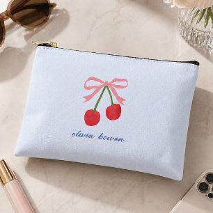 Pouch Cherry Coquette Bow Cute Illustration