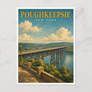 Poughkeepsie New York Walkway Bridge GeoSaga Postcard
