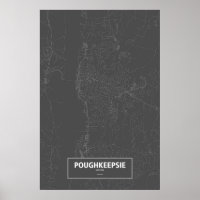 Poughkeepsie, New York (white on black)
