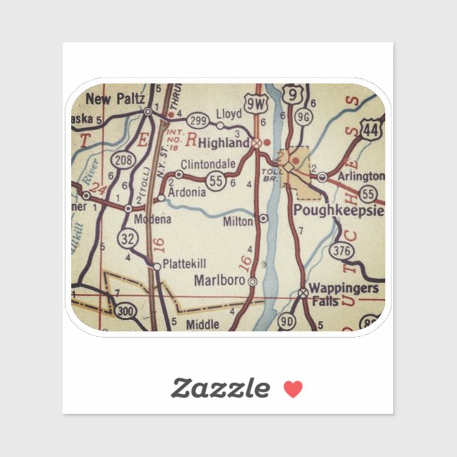 Poughkeepsie Vintage Map (Sheet)