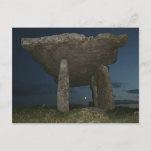 Poulnabrone Dolmen at night Postcard