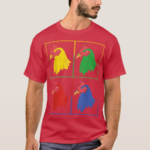 Poultry Bird Colourful Farm Animal Farmer Pop Art T-Shirt