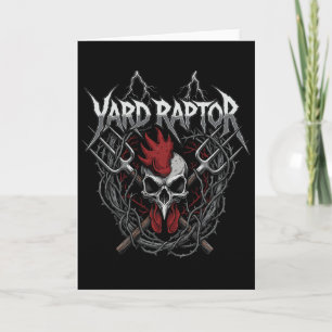 Poultry Famer Yard Raptor Skull Farm Chicken  Card