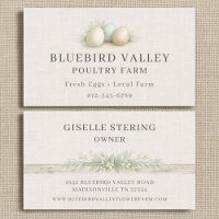 Poultry Farm Eggs Shabby Chic Linen