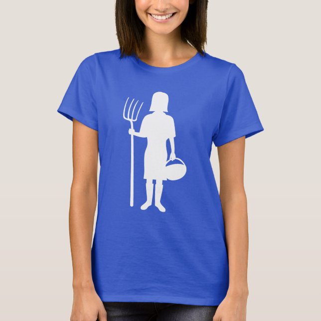 Poultry Farmer Silhouette T-Shirt (Front)