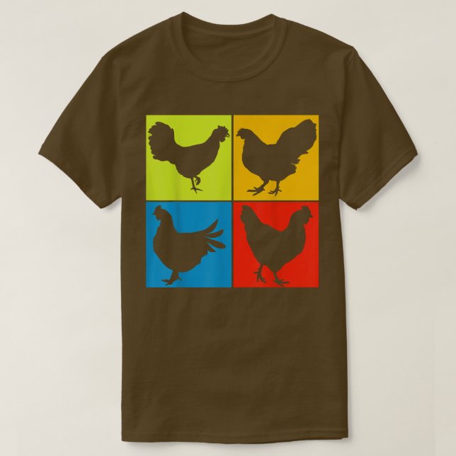 Poultry Farming Farm Animal Lover Farmer Pop Art C T-Shirt (Design Front)