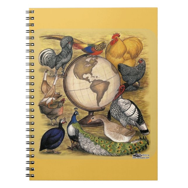 Poultry of the World Spiral Notebook (Front)
