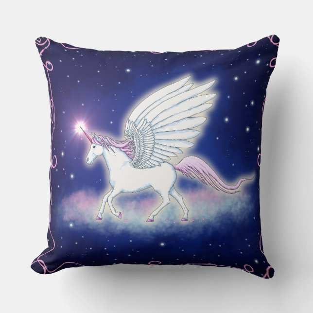 Poultry unicorn with stars cushion (Front)