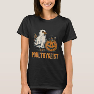 Poultrygeist Chicken Ghost Pumpkin Costume Hallowe T-Shirt
