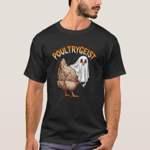 Poultrygeist Funny Halloween Chicken Ghost Costume T-Shirt