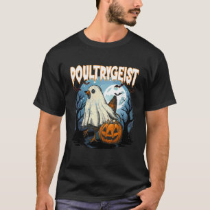 Poultrygeist Funny Halloween Chicken Ghost Costume T-Shirt
