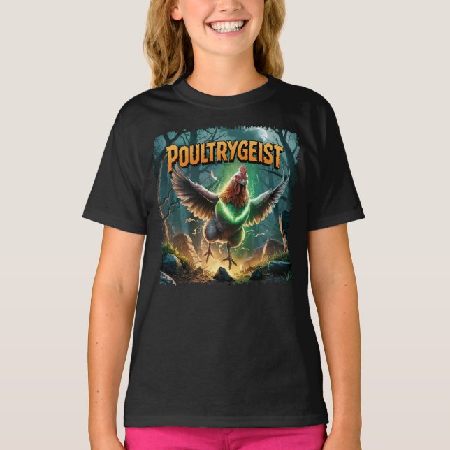 Poultrygeist Illustration – Poultry Poltergeist T-Shirt (Front)