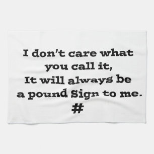 Pound Sign Tea Towel