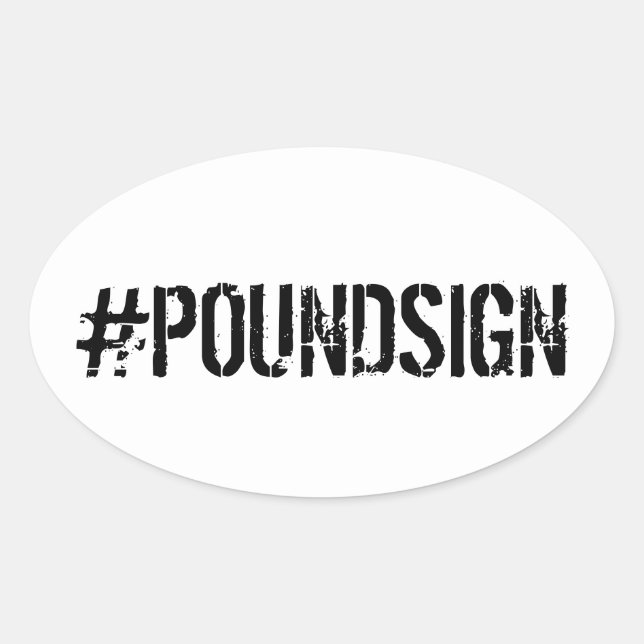 #POUNDSIGN Sticker (Front)