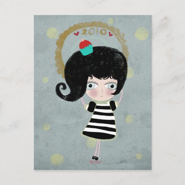 Poupée delicious cupcake creepy doll 2010 postcard (Front)