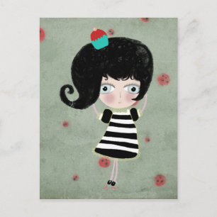 Poupée delicious cupcake creepy doll feld postcard