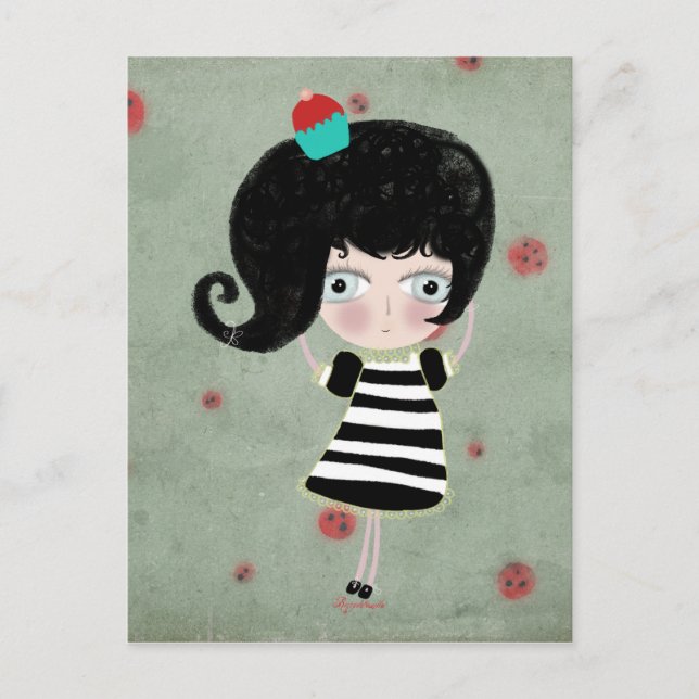Poupée delicious cupcake creepy doll feld postcard (Front)