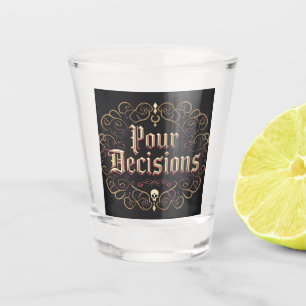 Pour Decisions Gothic Skull Baroque Shot Glass