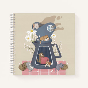 Pour-over Coffee Dripper & Kittens Notebook
