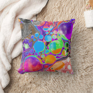 Pour Paint Effect Digital Art Cushion
