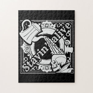 Pour the coffee in! white jigsaw puzzle