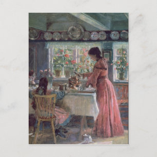 Pouring the Morning Coffee, 1906 Postcard