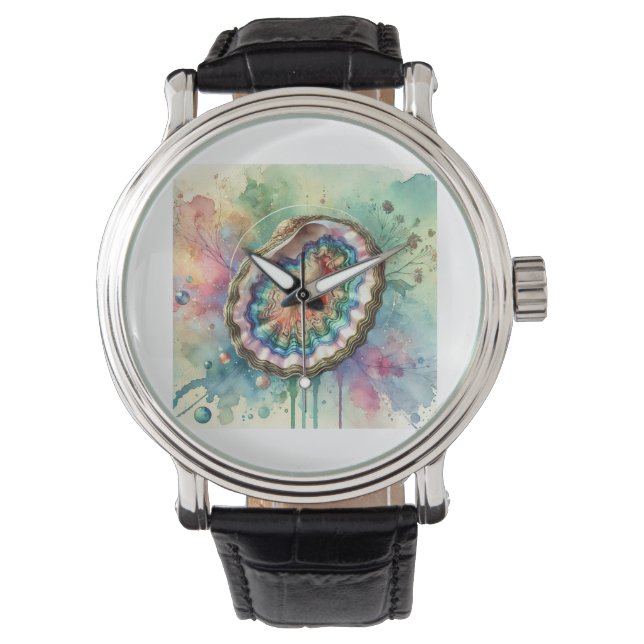 Pourtales abalone 170724AREF126 - Watercolor Watch (Front)