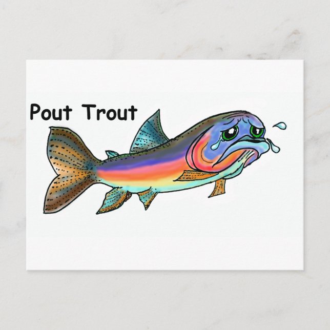 Pout Trout Postcard (Front)