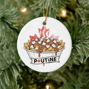 Poutine Ceramic Tree Decoration