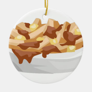 poutine ceramic tree decoration