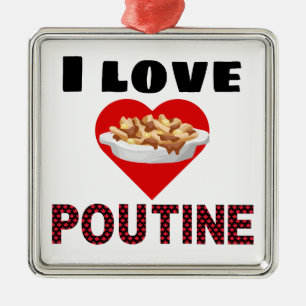 Poutine Gifts for everyone! I love poutine Metal Tree Decoration