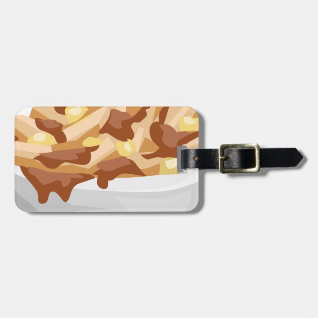 poutine luggage tag (Front Horizontal)