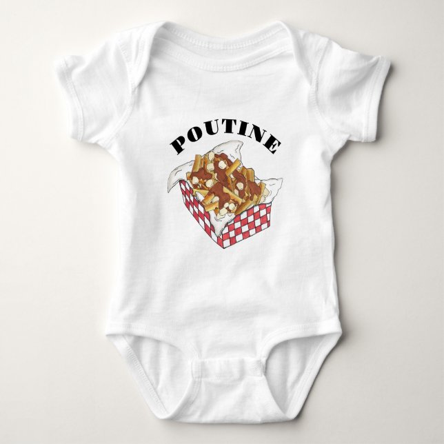 Poutine Quebec Canada Canadian Food French Fries Baby Bodysuit (Front)