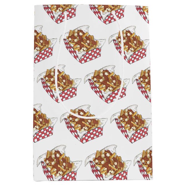 Poutine Quebec Canada Canadian Food French Fries Medium Gift Bag (Front)