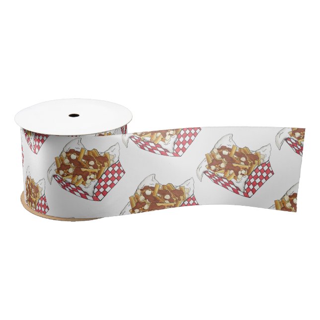 Poutine Quebec Canada Canadian Food French Fries  Satin Ribbon (Spool)