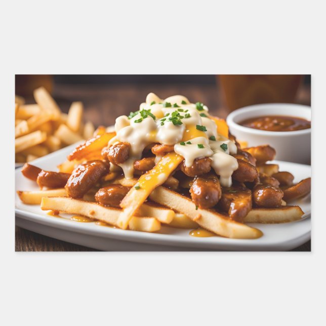 Poutine Rectangular Sticker (Front)
