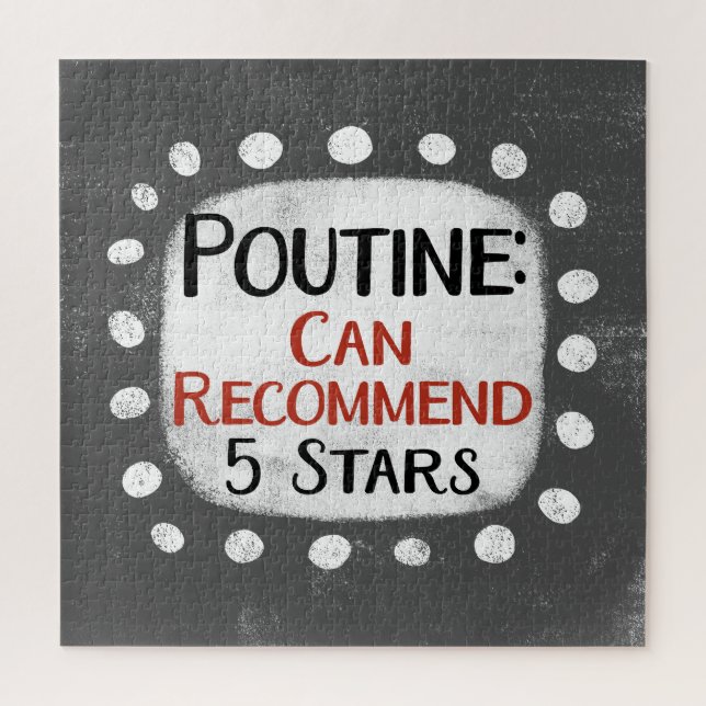 Poutine Review 5 Stars Jigsaw Puzzle (Vertical)